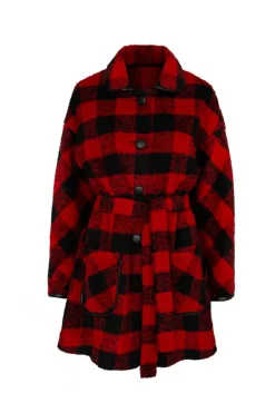 Hell Bunny Manhattan Coat Black/Red Online