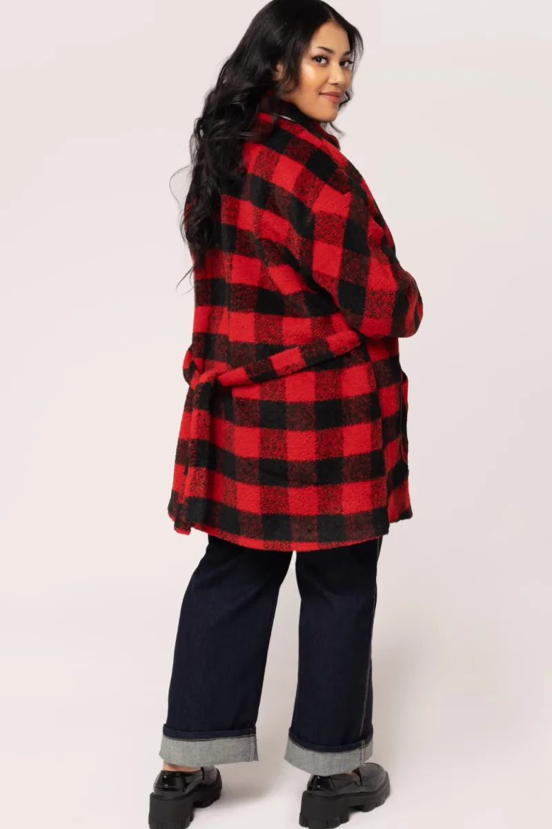 Hell Bunny Manhattan Coat Black/Red Online