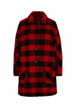 Hell Bunny Manhattan Coat Black/Red Online