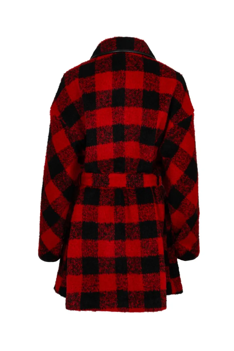 Hell Bunny Manhattan Coat Black/Red Online