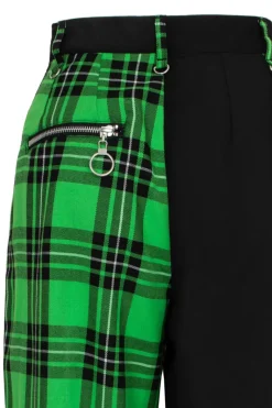 Hell Bunny Mason Tousers Green Hot