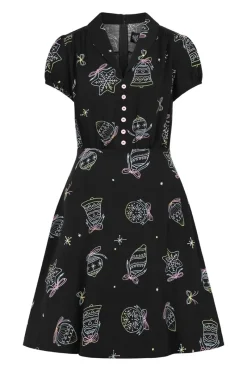Hell Bunny Merry Mid Dress Black Best