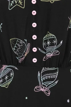 Hell Bunny Merry Mid Dress Black Best