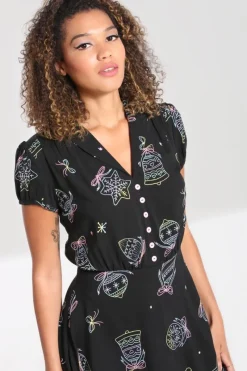 Hell Bunny Merry Mid Dress Black Best