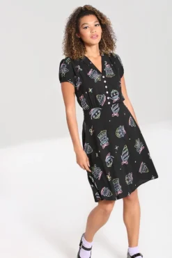 Hell Bunny Merry Mid Dress Black Best