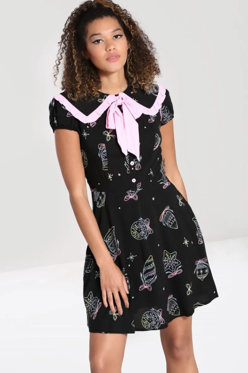 Hell Bunny Merry Mini Dress Black Discount
