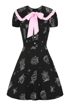 Hell Bunny Merry Mini Dress Black Discount