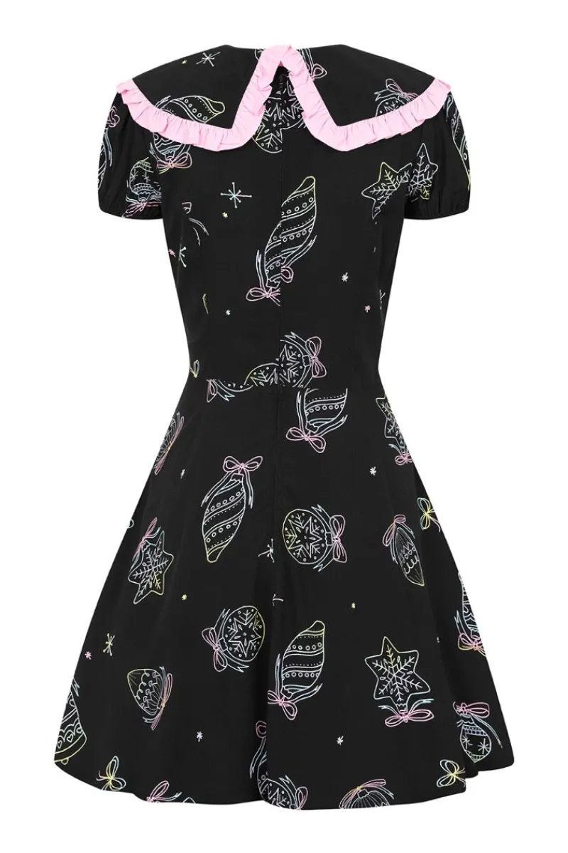 Hell Bunny Merry Mini Dress Black Discount