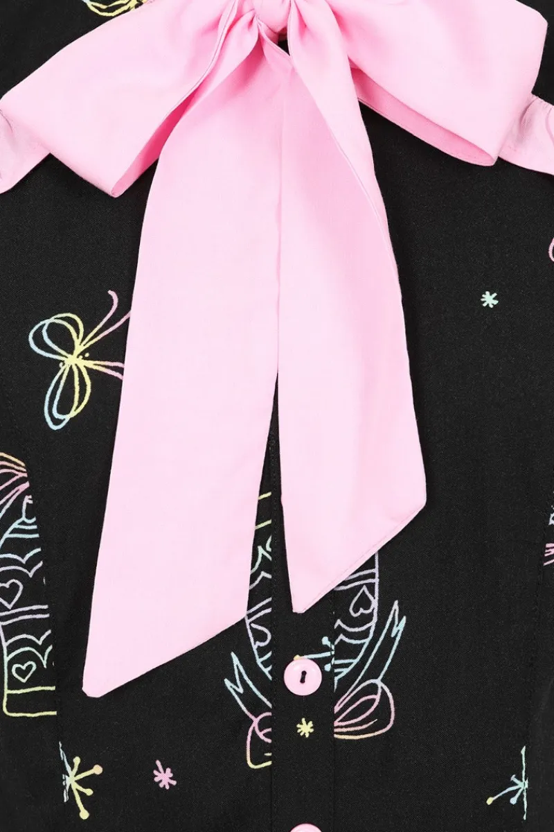 Hell Bunny Merry Mini Dress Black Discount