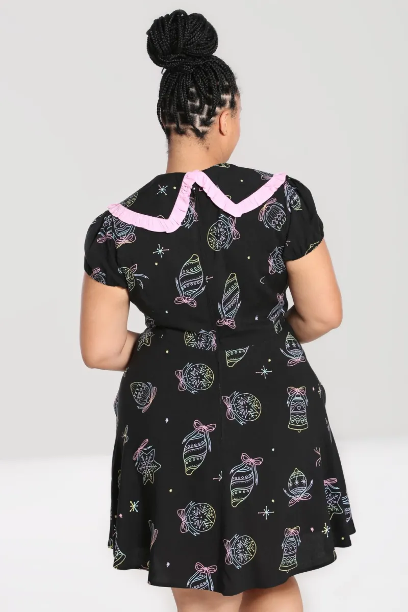 Hell Bunny Merry Mini Dress Black Discount