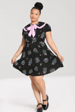 Hell Bunny Merry Mini Dress Black Discount