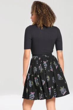 Hell Bunny Merry Mini Skirt Black