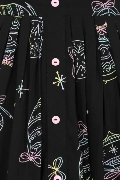 Hell Bunny Merry Mini Skirt Black