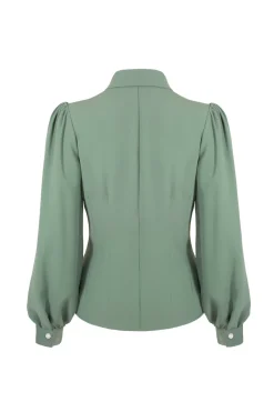 Hell Bunny Mia Blouse Green Best