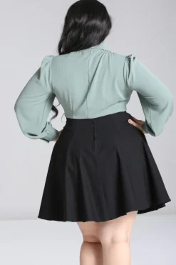 Hell Bunny Mia Blouse Green Best