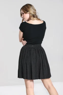 Hell Bunny Miffy Mini Skirt Black New