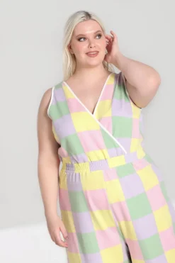 Hell Bunny Mila Jumpsuit MultiColour New