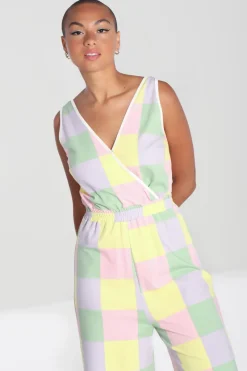Hell Bunny Mila Jumpsuit MultiColour New