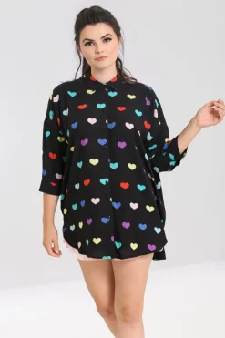 Hell Bunny Mimi Oversized Shirt Black Online