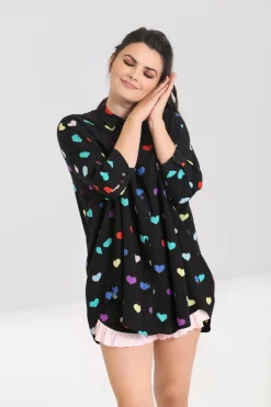 Hell Bunny Mimi Oversized Shirt Black Online