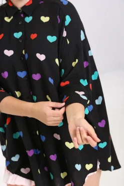 Hell Bunny Mimi Oversized Shirt Black Online