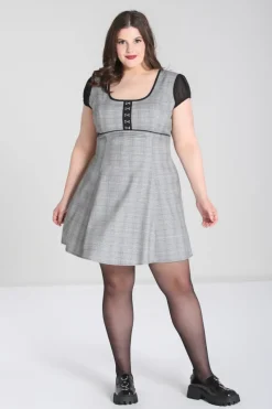 Hell Bunny Mina Mini Dress Grey Discount