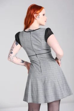 Hell Bunny Mina Mini Dress Grey Discount