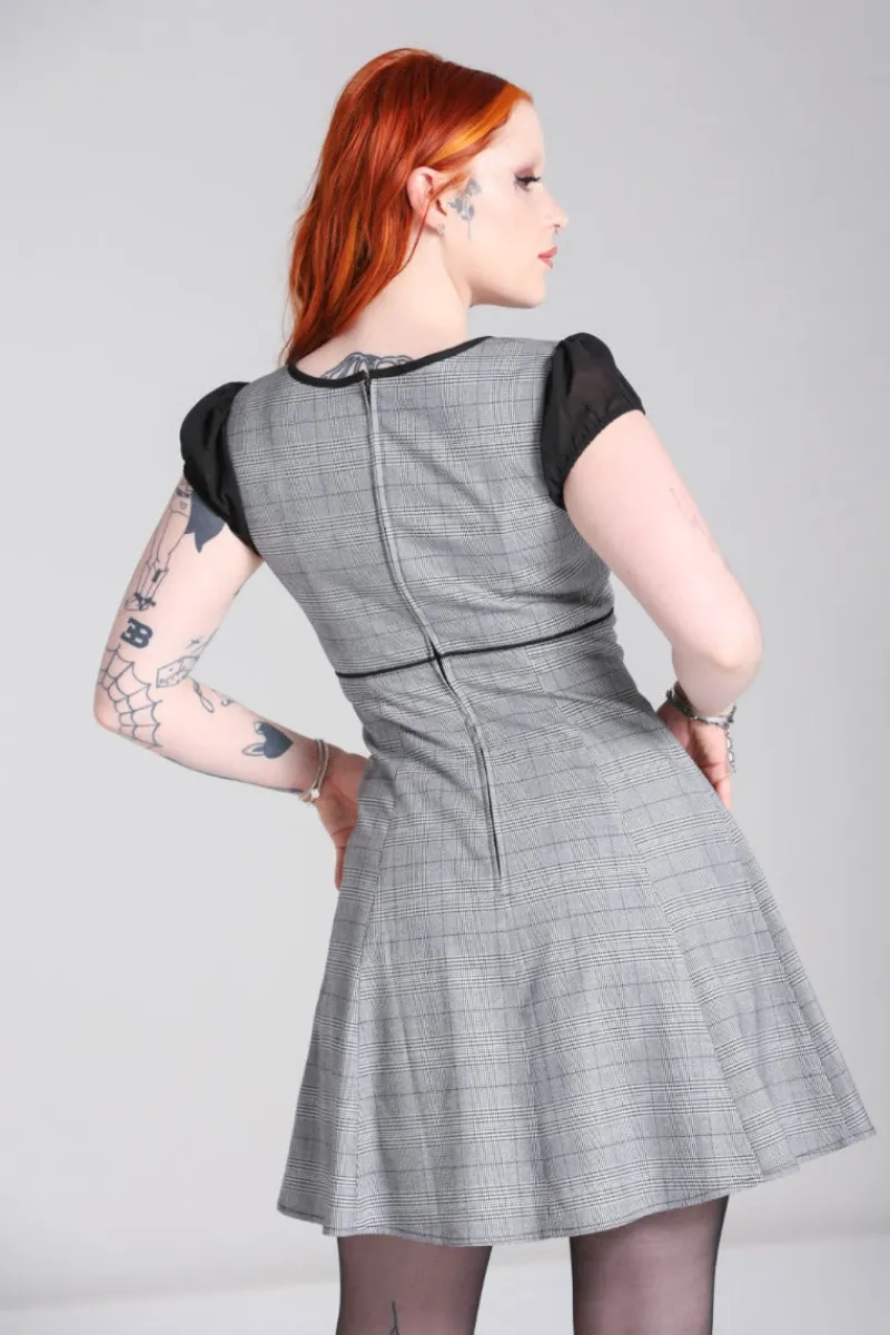 Hell Bunny Mina Mini Dress Grey Discount