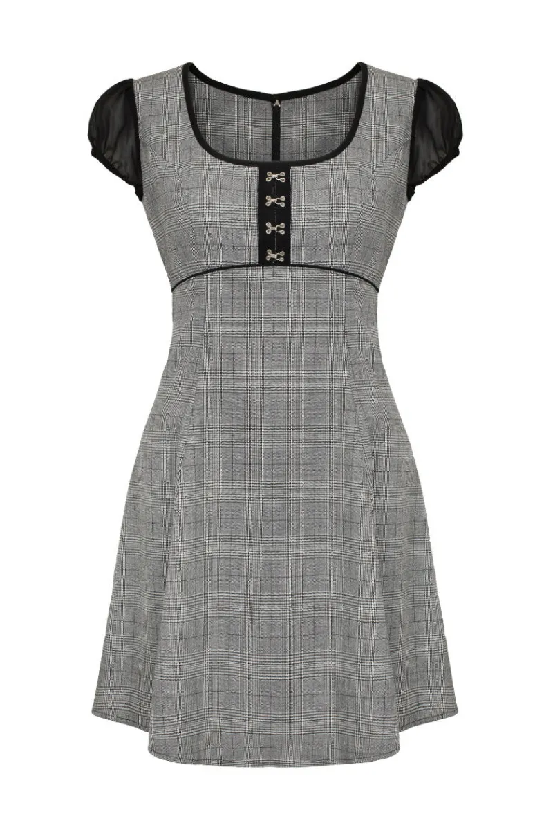 Hell Bunny Mina Mini Dress Grey Discount