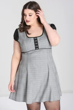 Hell Bunny Mina Mini Dress Grey Discount