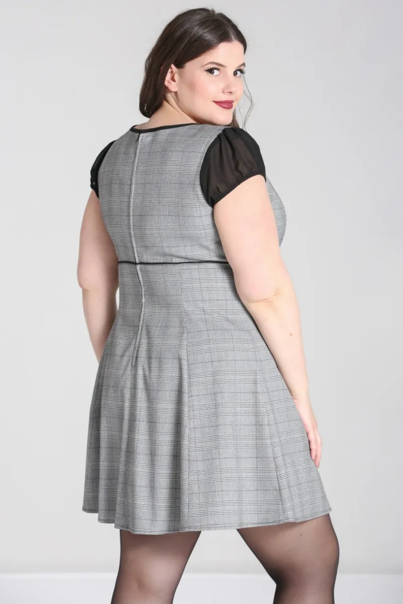 Hell Bunny Mina Mini Dress Grey Discount