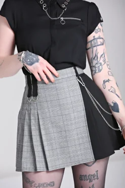 Hell Bunny Mina Skirt Grey Hot