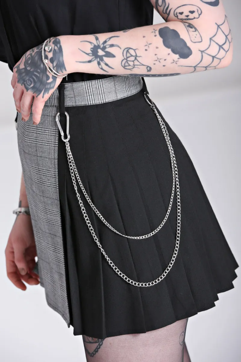 Hell Bunny Mina Skirt Grey Hot