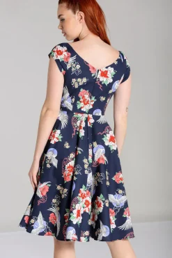 Hell Bunny Misa Midi Dress Navy Best