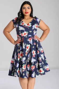 Hell Bunny Misa Midi Dress Navy Best