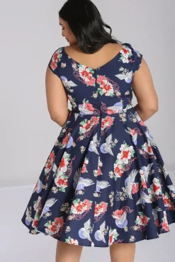 Hell Bunny Misa Midi Dress Navy Best