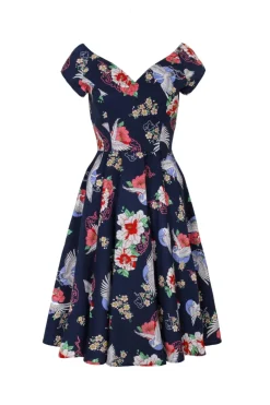Hell Bunny Misa Midi Dress Navy Best