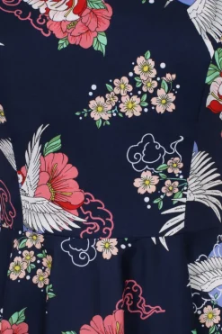 Hell Bunny Misa Midi Dress Navy Best