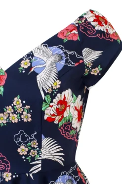 Hell Bunny Misa Midi Dress Navy Best