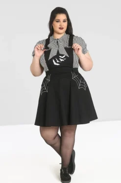 Hell Bunny Miss Muffet Pinafore Dress Black