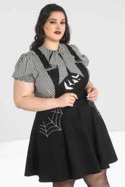 Hell Bunny Miss Muffet Pinafore Dress Black