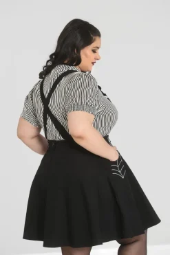 Hell Bunny Miss Muffet Pinafore Dress Black