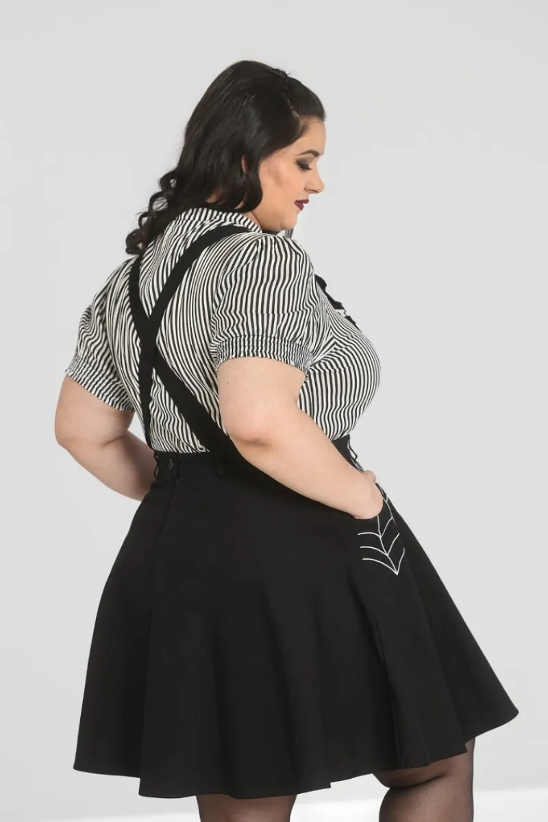 Hell Bunny Miss Muffet Pinafore Dress Black