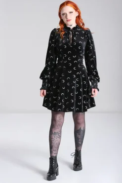 Hell Bunny Misty Moon Dress Black Outlet