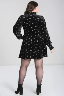 Hell Bunny Misty Moon Dress Black Outlet