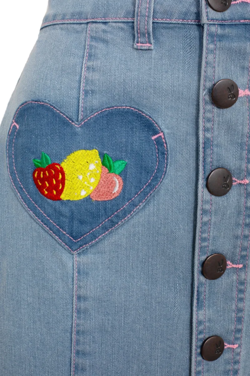 Hell Bunny Molly Skirt Blue Discount