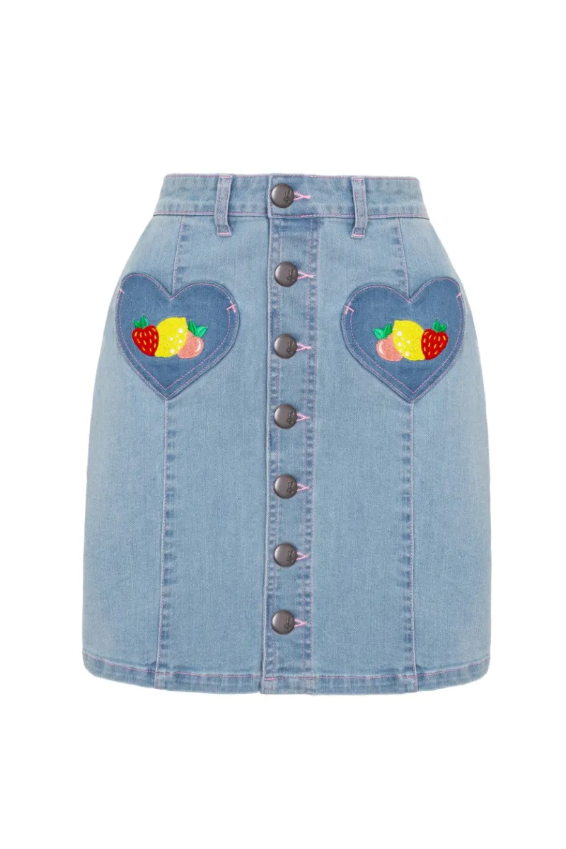 Hell Bunny Molly Skirt Blue Discount