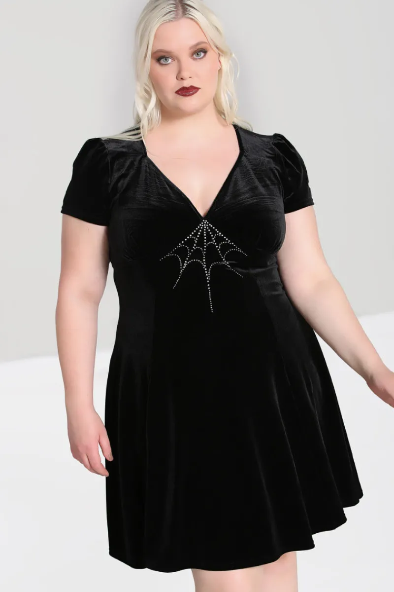 Hell Bunny Morticia Dress Black Clearance