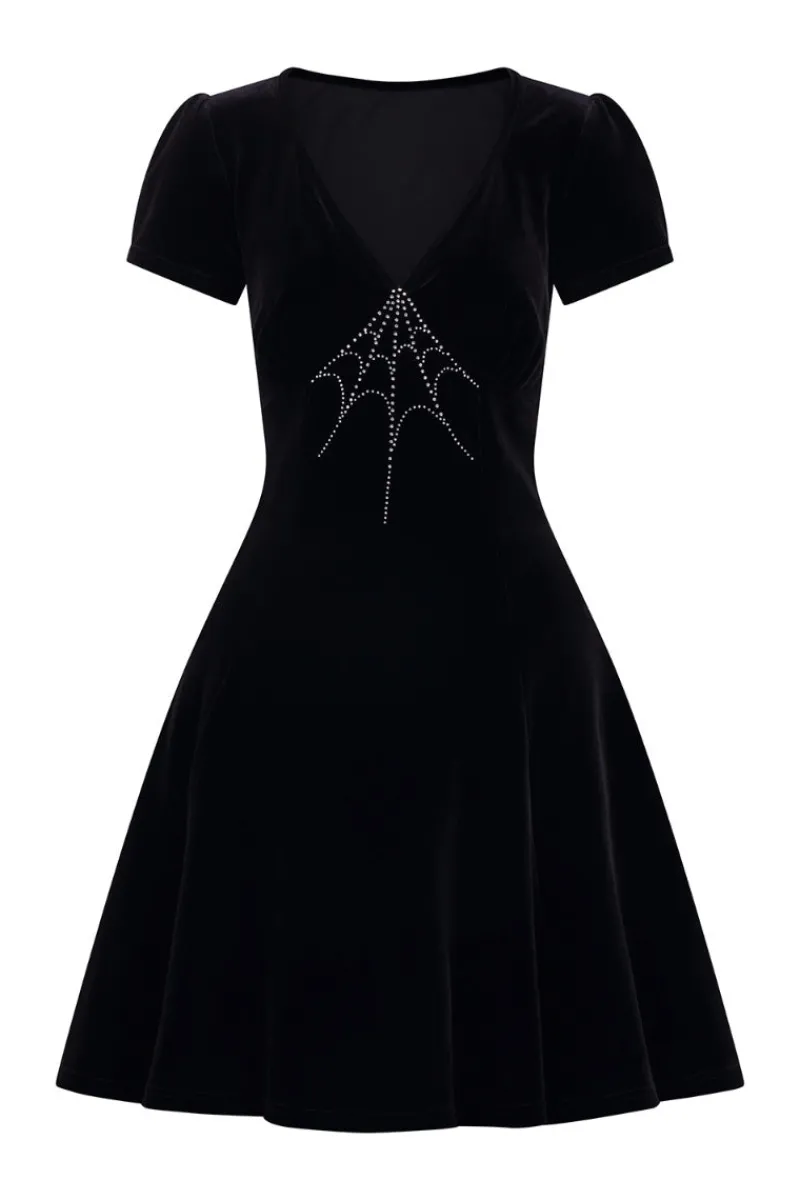 Hell Bunny Morticia Dress Black Clearance