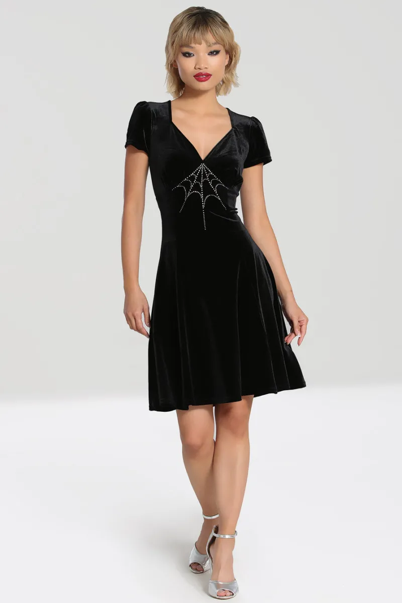 Hell Bunny Morticia Dress Black Clearance